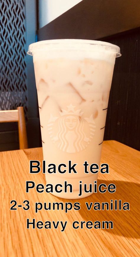 Black Tea With Peach Juice Starbucks, Starbucks Hot Tea Drinks Recipes, Hot Tea Starbucks Drinks, Tea Drink Recipes, Starbucks Lovers, How To Order Starbucks, Peach Juice, Peach Tea, Starbucks Coffee Recipes