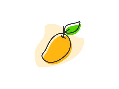 Mango Drawings Cute, Mango Doodle, Mango Drawings, Mango Illustrations, Mango Tattoo, Mango Drawing, Mango Aesthetic, Checklist Design, Mango Logo