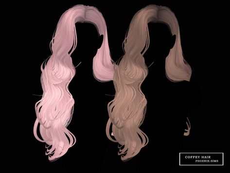 Sims 4 Cc Flower Hair, Sims 4 Mods Female Hair, Sims 4 Cc Alpha Hair Female Long, Sims 4 Pink Hair, Hair 50, Ts4 Mods, Sims 4 Black Hair, Mod Hair, Cc Hair