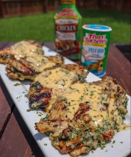 Chicken With Cream Sauce, Grilled Stuffed Chicken, Grilled Chicken Breast Recipes, Cream Sauce For Chicken, Grilling Chicken Breast, Stuffed Chicken, Chicken Dishes Recipes, Poultry Recipes, Cream Sauce