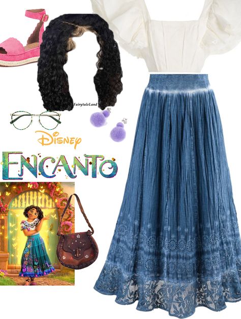 Encanto Outfit Ideas, Encanto Costume Diy, Encanto Disneybound, Encanto Aesthetic, Outfit Ideas Disney, Disney Outfit Ideas, Disney Princess Inspired Outfits, Curly Edges, Disney Bound Outfits Casual