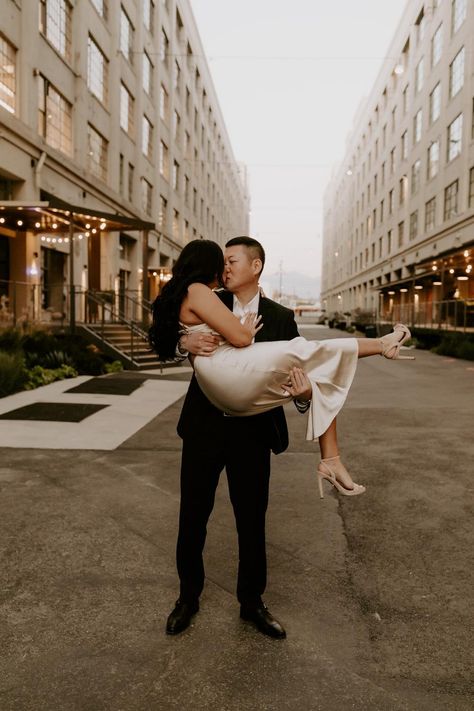 Julissa-and-matthew-DTLA-engagement-shoot-maya-lora-photo-263 Row Dtla Engagement Photos, Dtla Engagement Photos, Wedding Pic, Sunset City, City Engagement, Before Sunset, Sunset Photos, Elope Wedding, Engagement Shoot