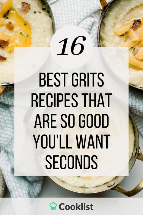 Grits are one of the Southern specialties that we just can't get enough of! This classic breakfast food is a favorite in many households, and it's so versatile that it can be served for breakfast, lunch, and dinner. Whether you want to enjoy a simple bowl of buttered grits or mix things up with a savory side of cheese grits, you'll find plenty of delicious recipes here. What To Serve With Grits, Savory Grits Breakfast, Leftover Grits What To Do With, Cheese Grits Recipe Southern Style, Chicken And Grits Recipes, Fish And Grits Recipe Southern Style, Savory Grits Recipe, Grits Dishes, Grits Recipe Breakfast