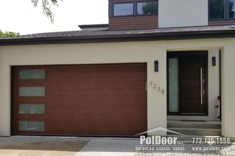 Composite Garage Doors, Fiberglass Garage Doors, Modern Garage Door, Brown Garage Door, Garage Door Sizes, Garage Door Paint, House Traditional, Commercial Garage Doors, Garage Door Openers