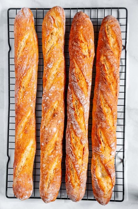 French Baguette Recipe, Fresh Yeast, Baguette Recipe, French Bread Recipe, Baguette Bread, Artisan Bread Recipes, French Baguette, Best Bread Recipe, Easy Bread Recipes