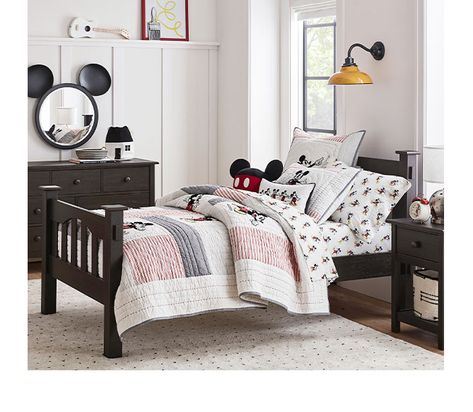 Mickey Mouse | Pottery Barn Kids Mickey Mouse Bedroom Toddler Boys, Mickey Mouse Nursery Boy, Mickey Mouse Bedroom Toddler, Kids Bedroom Boys Toddler, Mouse Pottery, Mickey Bedroom, Mickey Room, Mickey Mouse Bedding, Mickey Mouse Nursery