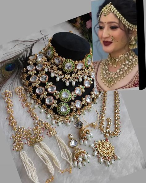 Full bridal kundan jewellery 4600 free ship Bridal Kundan Jewellery, Kundan Jewellery Bridal, Kundan Jewellery, Wedding Looks, Wedding Jewelry, Quick Saves