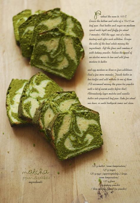 Matcha Bread, Matcha Green Tea Recipes, Matcha Dessert, Bake A Cake, Matcha Cake, Green Tea Recipes, Matcha Recipe, Gateaux Cake, Marble Cake