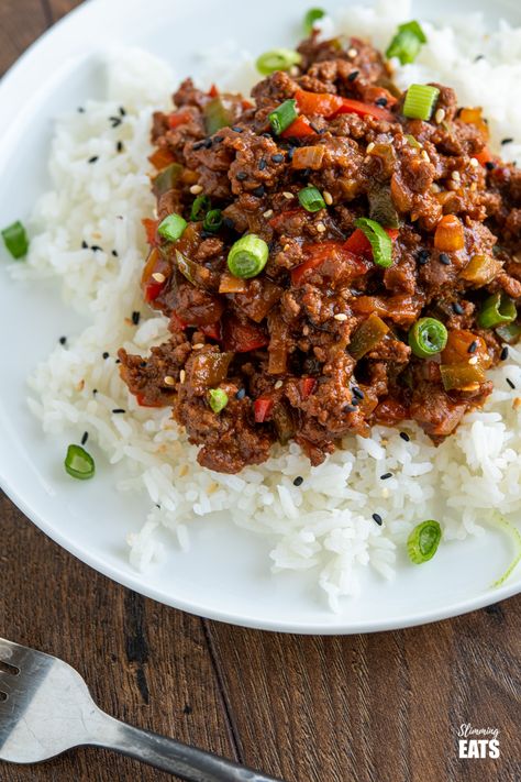 Ground Beef And Rice Recipes Asian, Ground Beef Asian Bowl, Beef Bowl, Korean Ground Beef Bowl Recipe, Ground Beef Korean Bowl, Korean Ground Beef And Rice Bowls Healthy, Cooking Jasmine Rice, Beef Bowls, Ground Meat Recipes