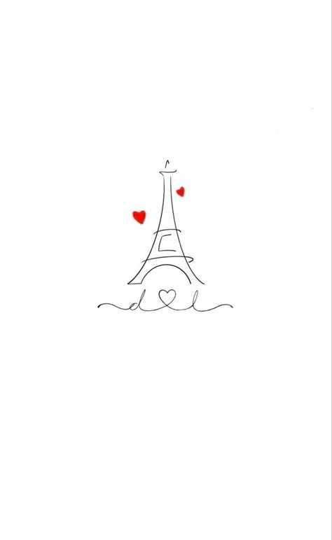 Eiffel Tower Outline Drawing, Mini Eiffel Tower Tattoo, Eiffel Tower Tattoos, Eiffel Tower Line Art, Eiffel Tower Tattoo Simple, Tiny Paris Tattoo, Tour Eiffel Drawing, Effiel Tower Tattoo, Eiffel Tattoo