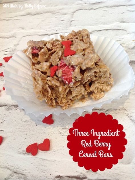 Special K Red Berries Cereal plus Marshmallows make a quick and yummy treat. Cheerio Peanut Butter Bars, Special K Cereal Bars, Special K Recipes, Strawberry Cereal Bars, Cornflake Recipes, Berry Granola, Special K Cereal, Cereal Bars Recipes, Berry Cereal