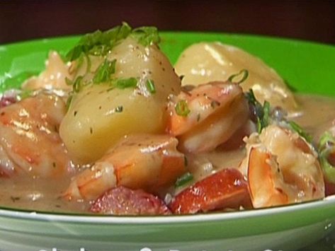 Shrimp Sausage And Potato Stew, South Louisiana Recipes, Shrimp Stew, Potato Stew, Emeril Lagasse, Louisiana Recipes, Stewed Potatoes, Andouille, Stew Recipe