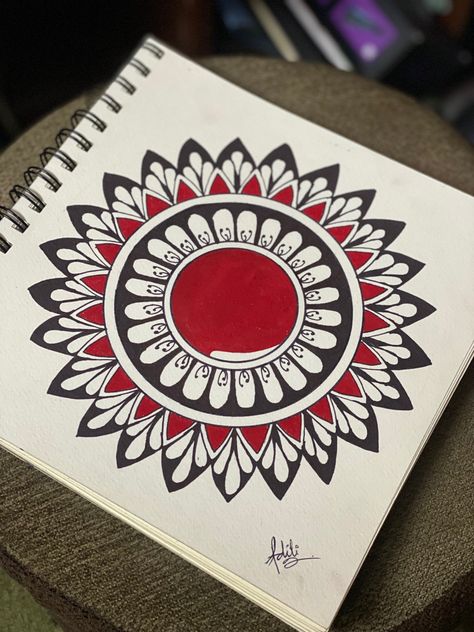 Small Mandala Drawing Easy, Diy Mandala, Mandala Book, Doddle Art, Mini Mandala, Doodle Art Flowers, Easy Mandala Drawing, Sky Art Painting, Mandela Art