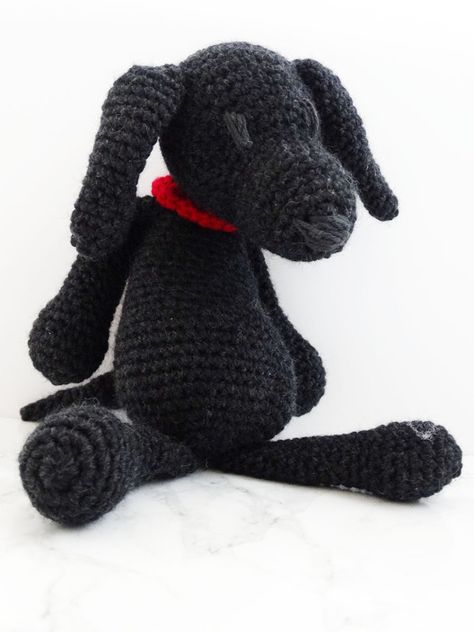 Crochet Black Lab Pattern Free, Needle Felt Crafts, Crochet Black, Labrador Retriever Puppies, Black Labs, Crochet Sewing, Black Lab, Needle Felt, Pattern Free