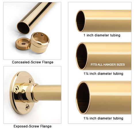 Edge Closet Rods | Palmer Industries Build Closet Rod, Curved Closet Rod, Closet Rod Ideas, Adjustable Closet Rod, Brass Closet Rod, Closet Rod Height, Palmer Industries, Heavy Duty Closet Rod, Closet Solutions