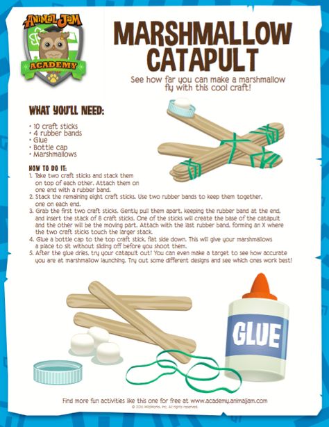 Marshmallow Launcher, Marshmallow Catapult, Simple Machines Activities, Inclined Plane, Engineering Art, Science Party, Kid Experiments, Science Projects For Kids, Material Science