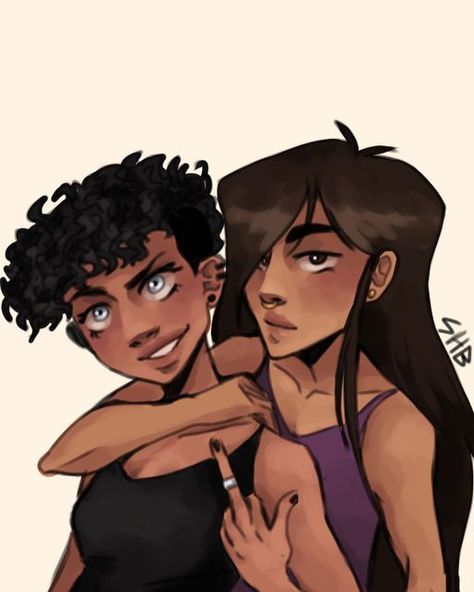 Thalia X Zoe, Theyna Fan Art, Reyna Percy Jackson Aesthetic, Thalia X Reyna Fan Art, Reyna And Thalia Ship, Theyna Fanart, Reyna X Thalia, Thalia X Reyna, Thalia And Reyna