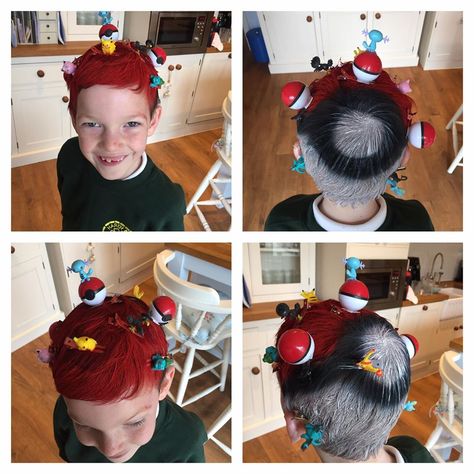 If your kids' school does crazy hair day or Mad March hair day, this is a great idea for boys or girls with short hair.  Crazy hair day ideas for boys Crazy Hair For Kids, Girls With Short Hair, Crazy Hair Day Ideas, Hair Bows Diy, Easter Hair Bows, Crazy Hats, Crazy Hair Day, Bows Diy, Crazy Day