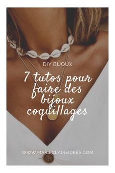 Découvrez 7 tutoriels pour faire des bijoux coquillages DIY Diy Necklace Easy, Diy Bijou, Flower Jewelry Diy, Diy Necklace Holder, Diy Necklace Display, Diy Necklaces Tutorial, Vintage Jewelry Diy, Shells Diy, Leather Jewelry Diy