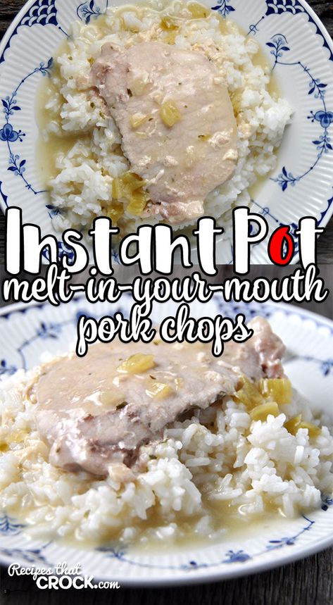 This Melt-In-Your-Mouth Instant Pot Pork Chops recipe is a great way to get dinner on the table on a busy weeknight! Everyone will love it! Skillet Pork Chop Recipes, Instant Pot Pork Chops, Pork Chop Recipes Crockpot, Easy Pork Chops, Easy Pork Chop Recipes, Pork Chop Recipes Baked, Tenderloin Recipe, Instant Pot Pork, Easy Pork