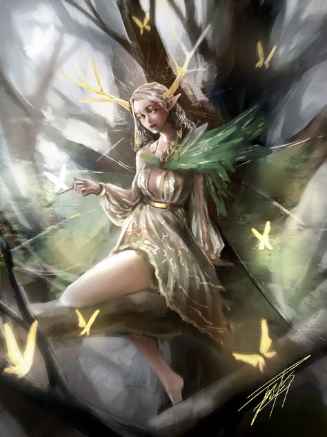 ArtStation - Fairy Queen, Jose Perez Amigo Racing Girl, Fairy Queen, Forest Creatures, Forest Fairy, Art Design, Forest, Queen, Drawings, Art