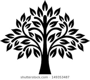 Simple Tree Tattoo, Boom Kunst, Jaali Design, Tree Stencil, Simple Tree, Silhouette Stencil, Celtic Tree, Trendy Tree, Black Tree