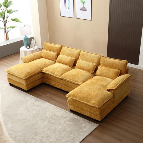 Durable Couch, Bright Sofa, Modern Couch Sectional, U Shaped Couch, U Shaped Sectional Sofa, Comfortable Sectional, Couch Fabric, U Shaped Sofa, Apartment House