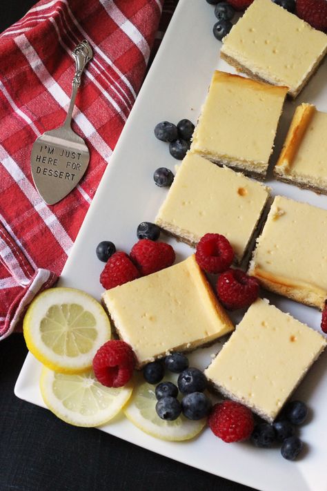 Honey Lemon Cheesecake Bars Recipe - Good Cheap Eats Easy Lemon Sauce, Lemon Sauce Recipe, Honey Cheesecake, Chicken Gumbo Soup, Savory Bakes, Whole Food Desserts, Sugar Free Honey, Chicken Gumbo, Lemon Cheesecake Bars