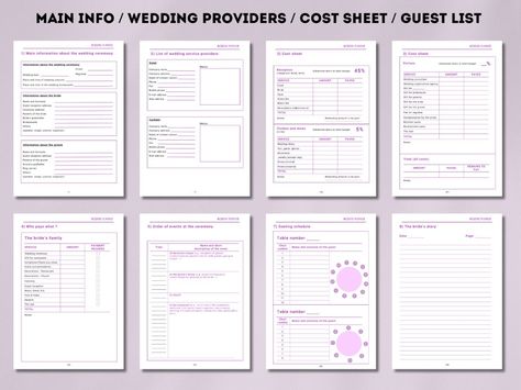 Wedding planner printable, Wedding planner book, Wedding planer organizer, Wedding planner kit Checklist Wedding Planning, Free Wedding Planner Printables, Wedding Planner Printable, Organization Planner, Planning Book, Checklist Wedding, Wedding Organizer Planner, Wedding Planner Binder, Wedding Planning Book