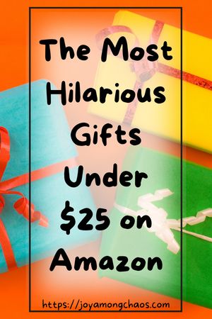 When you have friends and family with a sense of humor, you buy them hilarious gifts. And this gift guide contains the funniest gifts on Amazon for under $25! Make them laugh until they cry with these budget gift ideas. But anything you get here may be so much fun that you'll want to keep them for yourself! Now enjoy these fun gift ideas, and get ready to laugh! Gift guides, fun gifts, hilarious, make someone's day, best gifts, gifts that make people laugh Fun Way To Give Gifts, Clever Sayings For Gifts, Best Gifts For $50, Fun Gifts For Friends Birthday, Cute Gifts On Amazon, Funny Birthday Gifts For Friend, Hilarious Gift Ideas, Funny Gifts For Women Friends, Silly Birthday Gifts