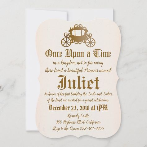 Once Upon a Time - Princes Invitation Once Upon A Time Invitations, Baby First Birthday Themes, Fairytale Party, Girls Birthday Party Themes, Bday Invitations, 1st Birthday Party Invitations, First Birthday Themes, Time Princess, Kids Party Supplies