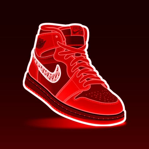 Sneaker Head Wallpaper Cartoon, Neon High-top Sneakers For Streetwear, Sneakers Illustration Nike, Nike Prints, Neon Jordan Wallpaper, Neon Nike Wallpaper, Shoes Vector, Blacklight Tapestry, Sneakers Illustration