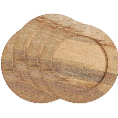 Foundry Select Scholl Round 13" Charger Wood Chargers Place Settings, 50th Centerpieces, Charger Placemats, Wooden Charger Plates, Elegant Picnic, Wood Plate Chargers, Friendsgiving Ideas, Wood Chargers, Kitchen Accesories