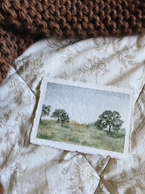 This painting is a part of my California Landscapes 2021 Collection. This original is painted with watercolors on a handmade paper. 6.25x4.5 inches. Would look great as a decor element in any house! Get this one-of-a-kind piece and enjoy the soft and moody look of watercolors. Moody Watercolor, Landscape California, Moody Landscape, Paper Decor, Vintage Watercolor, Diy Watercolor, Watercolor Landscape, Handmade Paper, Watercolour Painting