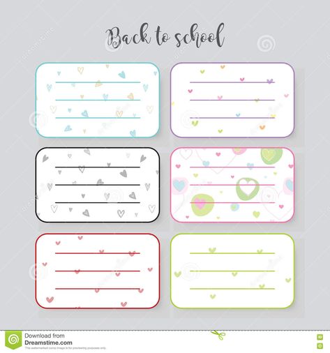 Name Template For Notebook, Template For Notebook, Notebook Label, Stickers For School, Stickers Illustration, Name Template, Notebook Labels, Thermal Label Printer, How To Make Labels