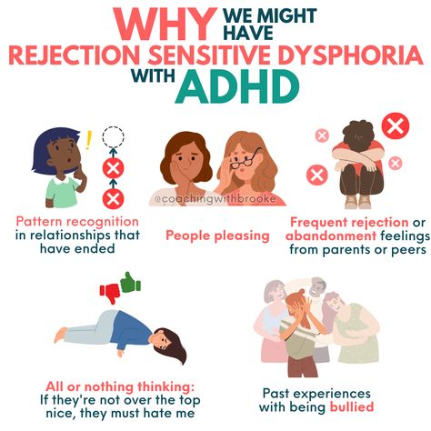 Just a few of the many reasons why ADHDers might feel RSD.   👉RSD (Rejection Sensitive Dysphoria) is an extreme, overwhelming emotional response to criticism, teasing, feedback, or rejection. Perceived or real.  If you're ready to manage your ADHD symptoms while harnessing your strengths, get matched with one of our certified ADHD coaches!  http://bit.ly/cwbapply  #adhdcoach #adhd #adultadhd #adhdisreal #adhdwomen #adhdprobs Rejection Sensitive Dysphoria, Child Development Psychology, Emotional Response, Mental Health Facts, Free Webinar, Mental And Emotional Health, Health Facts, Coping Skills, Emotional Health