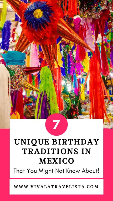 Celebrate birthdays the Mexican way! Learn about unique Mexico birthday traditions, from "la mordida" to colorful piñatas, and how to incorporate them into your celebrations for an authentic experience. Mexico 30th Birthday, Mexico Birthday, Best Beaches In Mexico, Mexican Birthday Parties, Mexican Birthday, Explore Mexico, Birthday Traditions, Bless The Child, Office Birthday