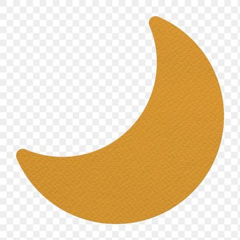 Crescent Moon Shape, Moon Png, Moon Cartoon, Moon Astrology, Orange Paper, Moon Drawing, Moon Shape, Cartoon Stickers, Moon Shapes