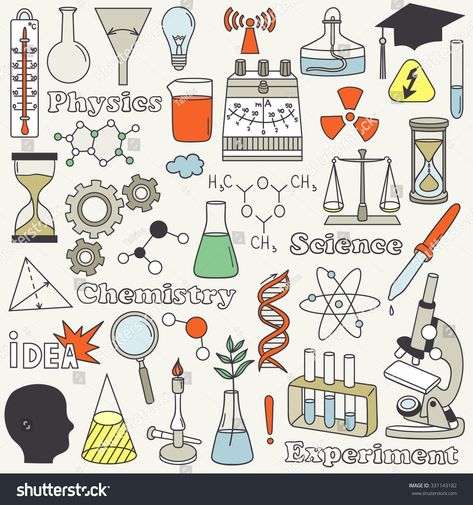 Math Doodles, Science Drawing, Science Doodles, Science Icons, Amazing Art Painting, Creative Drawing, Science Art, Doodle Drawings, Icon Set