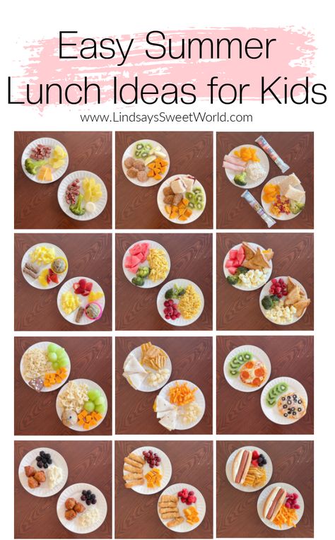 Kids Lunch Summer, Lunch Ideas Kids Summer, Easy Kid Summer Lunch Ideas, Kid Lunch Ideas For Summer, Summer Kid Lunches, Kid Summer Lunch Ideas, Kid Lunches For Summer, Summer Kids Lunch Ideas, Summer Kids Meals