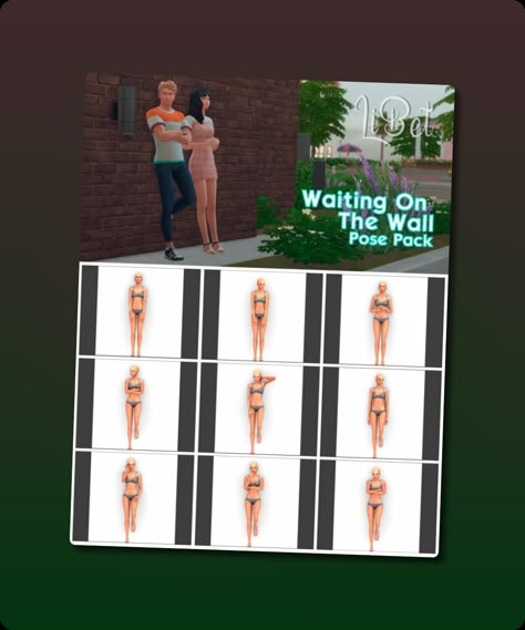 Sims 4 Pose CC: Waiting On The Wall   8211  Pose Pack Sims 4 Leaning Poses, Sims 4 Baking Poses, Pose Pack Sims 4, Mod Jacket, Sims 4 Cc Download, 4 Poses, Cc Mods, Model Nails, Toddler Tops