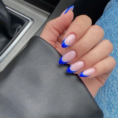 Royal Blue Nails, Lilac Nails, Summery Nails, Vacation Nails, Nagel Inspo, Pink Nail, Oval Nails, Pretty Acrylic Nails, Short Acrylic Nails