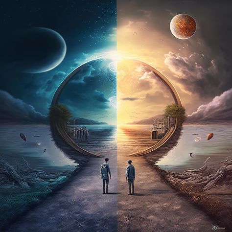 Photo somewhere two world collide with e... | Premium Photo #Freepik #photo #sunset #horizon #night-cloud #sunset-landscape Real Confidence, Dj Mixing, Two Worlds Collide, Cloud Sunset, Worlds Colliding, Sunset Horizon, Novel Covers, Missing Home, Worlds Collide