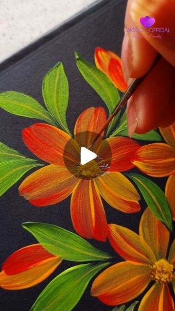 Swati Pandey | OneStroke Flower painting on Instagram: "Bright Florals 🌼 🌸 . . . . . #painting #acrylicpainting #flowerpainting #floral #onestroke #fyp #artwork #artvideo #viralreels #trendingreels #aesthetic #ａｅｓｔｈｅｔｉｃ #wocol_official" 3d Painted Flowers, Loose Acrylic Florals, Dark Floral Painting Acrylic, Bright Flower Canvas Painting, Mexiacan Hand Painted Flowers, Bright Florals, Art Videos, Flower Painting, Acrylic Painting