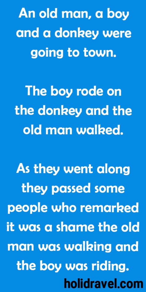 An Old Man, A Boy And A Donkey Were Going To Town. – Getting Older Humor Men, Old Men Quotes, Grumpy Old Men Quotes, Old Man Quotes, Puzzle Quotes, Getting Older Humor, Joke Stories, A Donkey, Getting Older