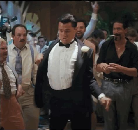 LEO ACTUALLY DANCES LIKE THIS. | The Most Important Part Of The "Wolf Of Wall Street" Trailer The Wolf Of Wall Street, Wolf Of Wall Street, Dancing Gif, Leo Dicaprio, Dance Like This, Movies And Series, Movie Gifs, Just Dance, Leonardo Dicaprio