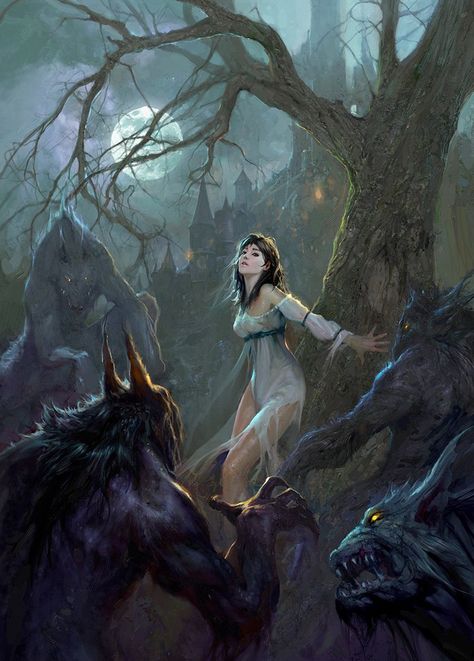 Art Noir, Heroic Fantasy, Werewolf Art, Vampires And Werewolves, Image 3d, Wow Art, Arte Fantasy, 판타지 아트, Fantasy Inspiration