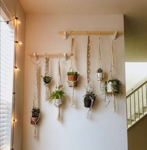 Wall Macrame, Dollar Store Hacks, Wall Ornaments, Household Furniture, Plant Wall, Macrame Diy, Front Room, Hanging Plants, Macrame Plant