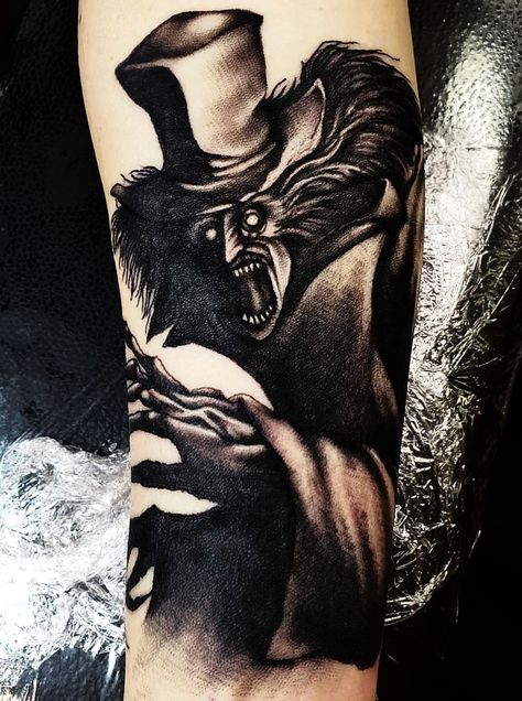 Babadook Tattoo Artist: @tattooschmutz  Model:@smashes.my.ashes   Sellwood Tattoo Studio Babadook Tattoo, Tattoo Artist, Tattoo Studio, Portrait Tattoo, Tattoo Artists, Body Art, Tattoos, Quick Saves, Art