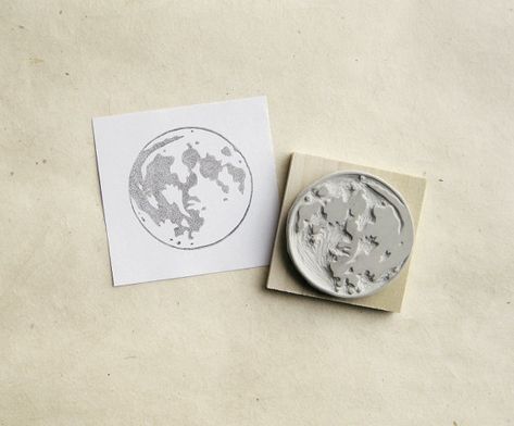 Moon Stamp, Etsy Christmas Ornaments, Cactus Stamp, Rubber Stamps Diy, Hand Carved Rubber, Pattern Stamping, Hand Carved Stamps, Custom Rubber Stamps, Handmade Stamps